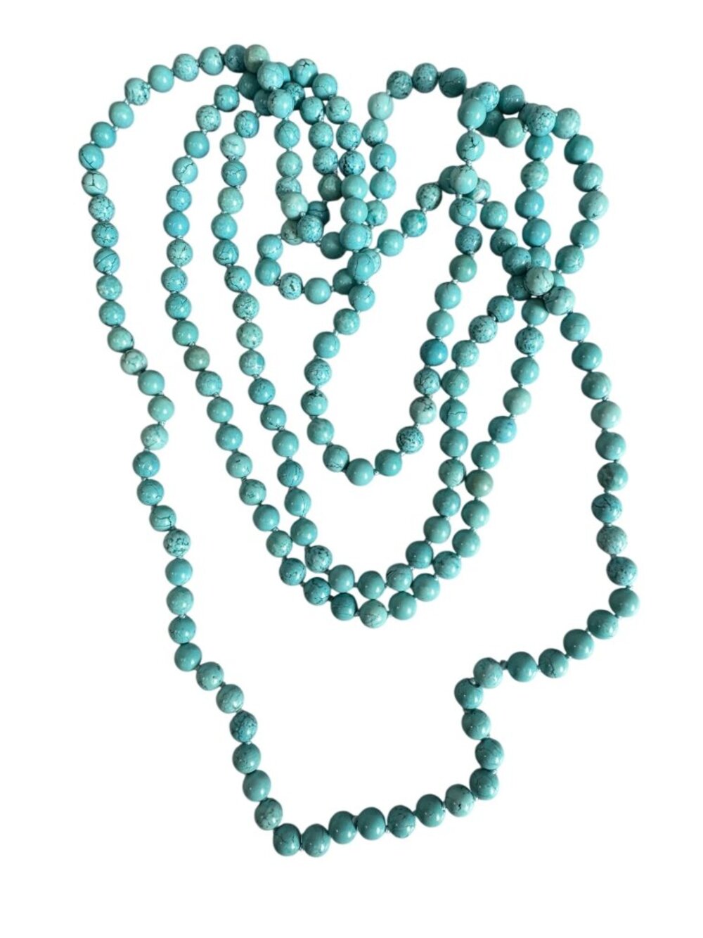 Carolyn Pollack Hand Knotted Turquoise 80" Infinity Wrap Necklace - Picture 5 of 9